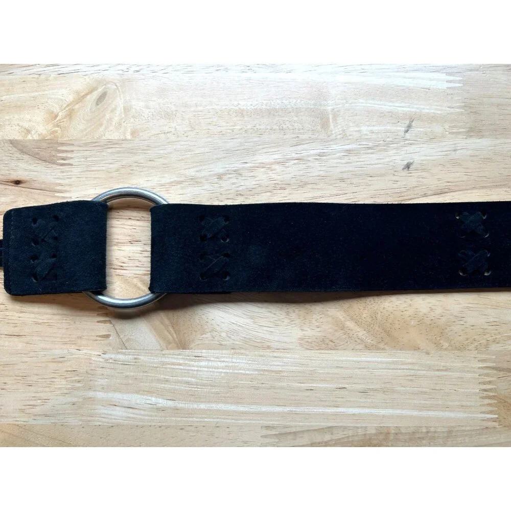 Vintage Steve Madden Suede Leather Belt with Fringe Boho Style 33